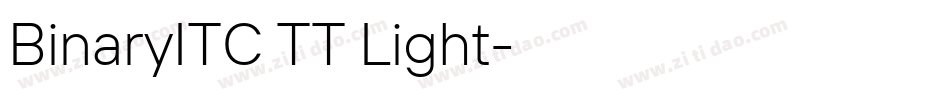 BinaryITC TT Light字体转换